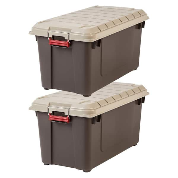 IRIS 82 Qt./21 Gal. Heavy-duty Stackable Storage Tote - Set of 2