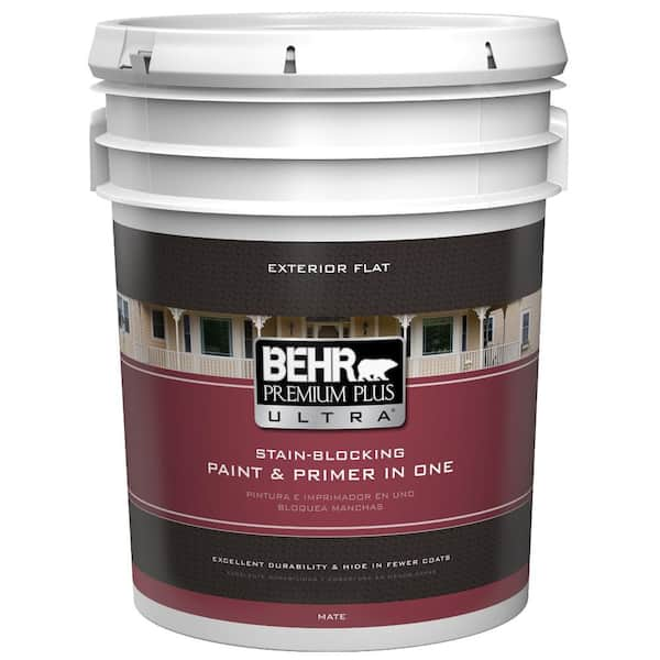 BEHR ULTRA 5 gal. Deep Base Flat Low Voc Exterior Paint & Primer