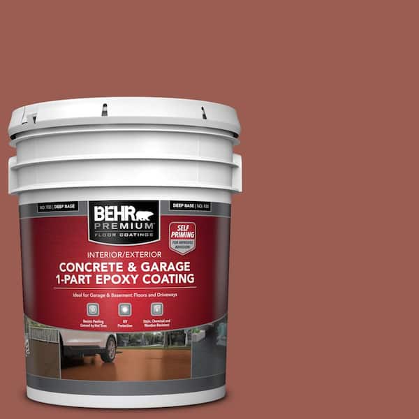 BEHR PREMIUM 5 gal. #S160-6 Red Potato Self-Priming 1-Part Epoxy Satin Interior/Exterior Concrete and Garage Floor Paint