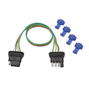 18 in., 4-Way Flat Trailer Light Wiring Kit with Splice Connectors