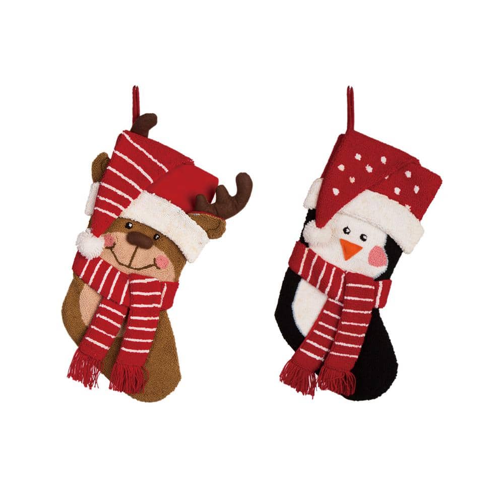 19 in. H Acrylic/Polyester 3D Hooked Penguin and Reindeer Stocking (Set of 2) price history on PriceWatchPro