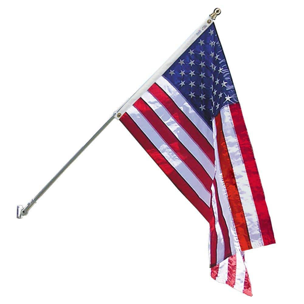 4 x 6 ft. United States Flag Flagpole Set w/ Gold Fringe on Flag