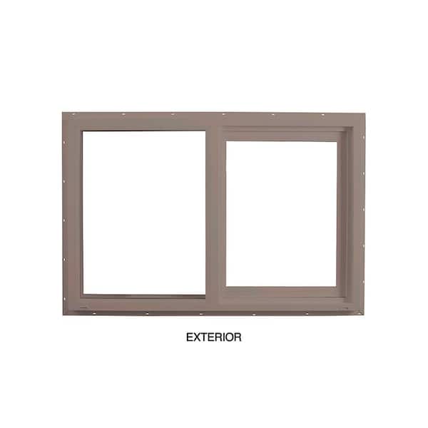 59.5 in. x 47.5 in. Select Series Left Hand Horizontal Sliding Vinyl Clay Window with HPSC Glass and Screen Included