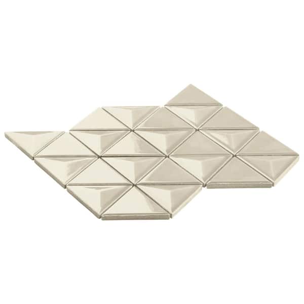Ivy Hill Tile Medley Triangle Celadon Green 11.02 in. x 12.55 in