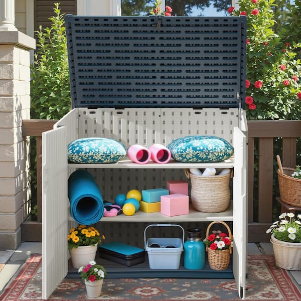 Tozey 4 ft. x 2 ft. x 3 ft. 3 in. 200 Gal. Horizontal Beige