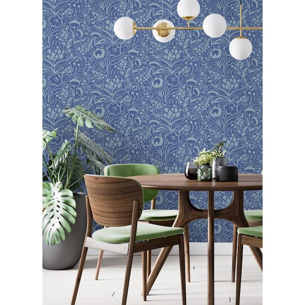 Jeani Blue Peel and Stick Wallpaper