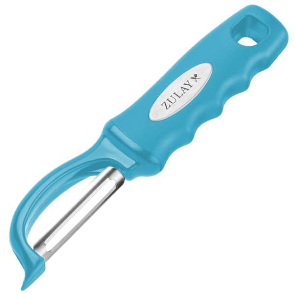 Zulay Kitchen Stainless Steel Swivel Vegetable Peeler - Blue