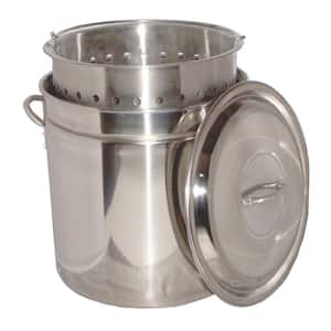 Bayou Classic 1160 62-Quart All Purpose Stainless Steel Stockpot with Steam and Boil Basket