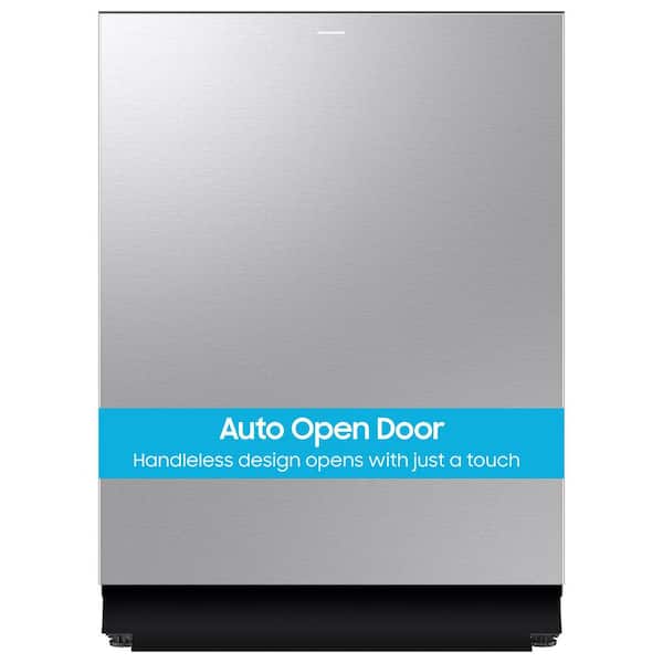 Bespoke 24 in. Built-In Tall Tub Dishwasher in Stainless Steel with 3rd Rack Washing System and Auto Open Door, 38 dBA