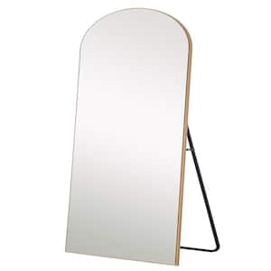 31.5 in. x 70.87 in. Classic Arch Framed Gold Vanity Mirror
