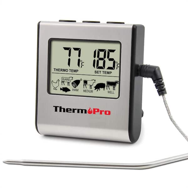 Digital Cooking Thermometer with Probe and Timer,durable stainless steel 