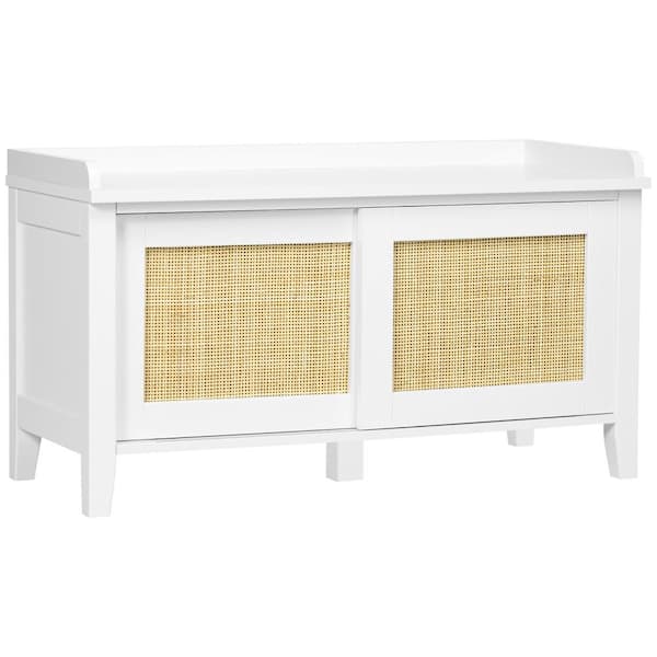 Whitaker white storage deals bench