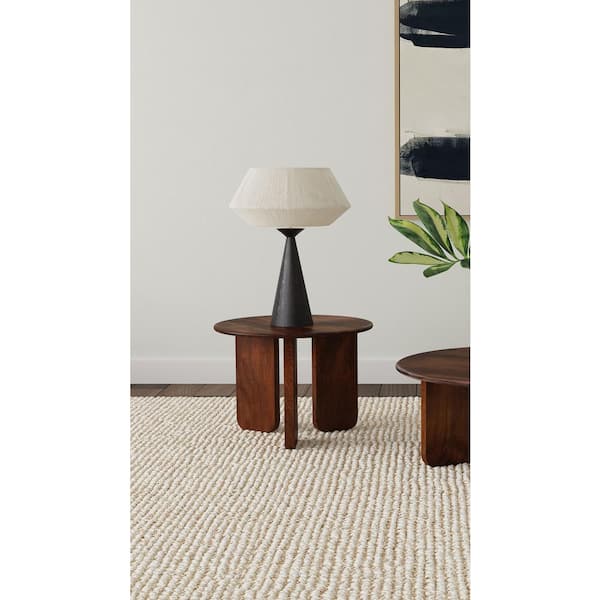 Dale 24 in. Brown Round Solid Mango Wood End Table