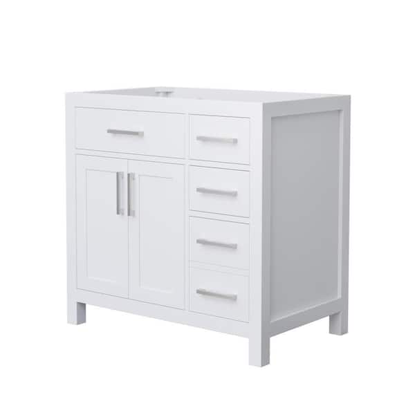 Beckett 35.25 in. Bath Vanity Cabinet without Top in White
