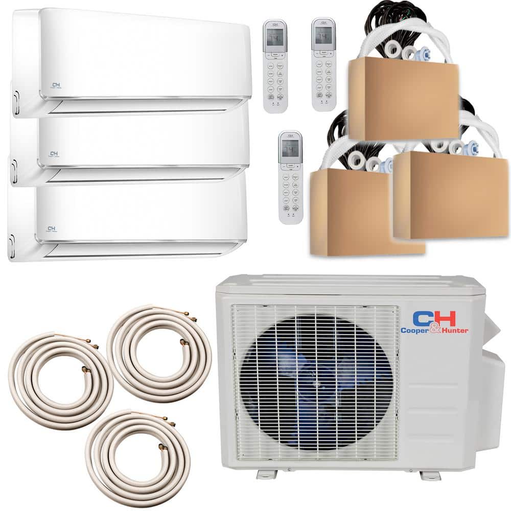 Sophia 27000 BTU 2.25 Ton 22 SEER Tri Wall Mount Multi-Zone Ductless Mini Split Air Conditioner with Heat Pump 230V price history on PriceWatchPro