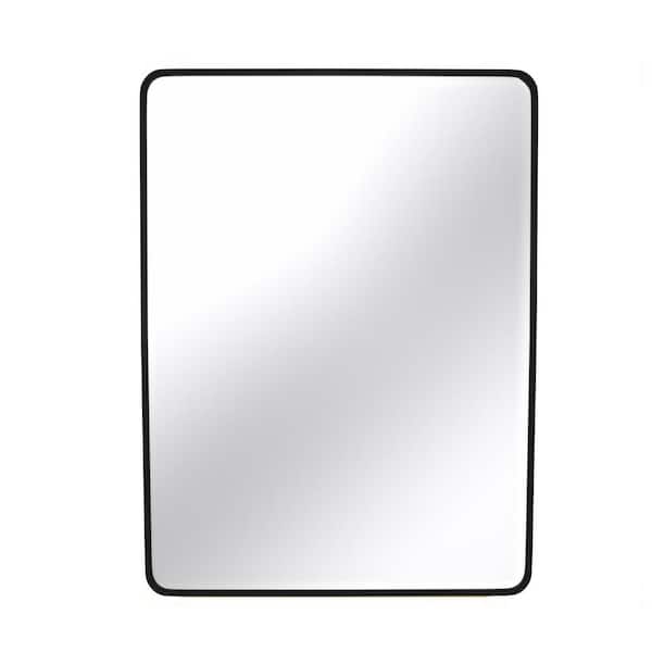 Unbranded 24 in. W x 32 in. H Rectangular Frame Wall Bathroom Vanity Mirror in Black
