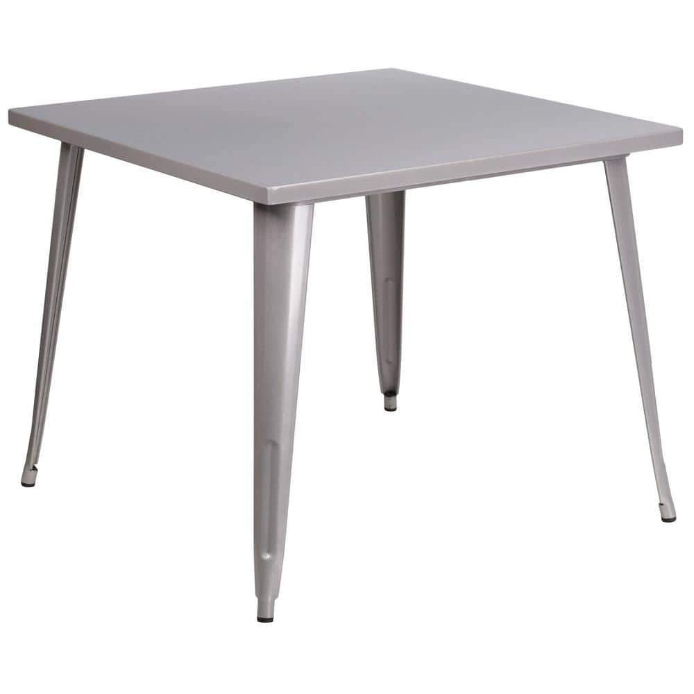 Silver Square Metal Outdoor Bistro Table price history on PriceWatchPro
