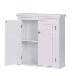 23.62 in. W x 7.87 in. D x 25.2 in. H Bathroom Storage Wall Cabinet in White