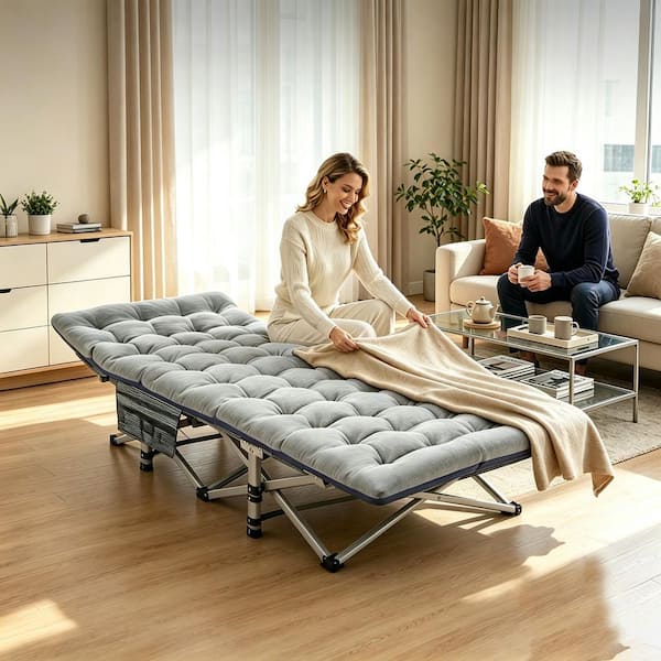 BOZTIY Heavy-Duty Sleeping Cots With Carry Bag, Double Layer