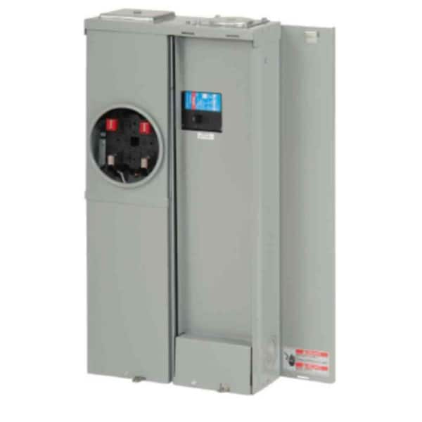 Eaton CH 200 Amp No Distribution EUSERC Main Breaker Meter Breaker Top Bottom Feed with Surface Cover