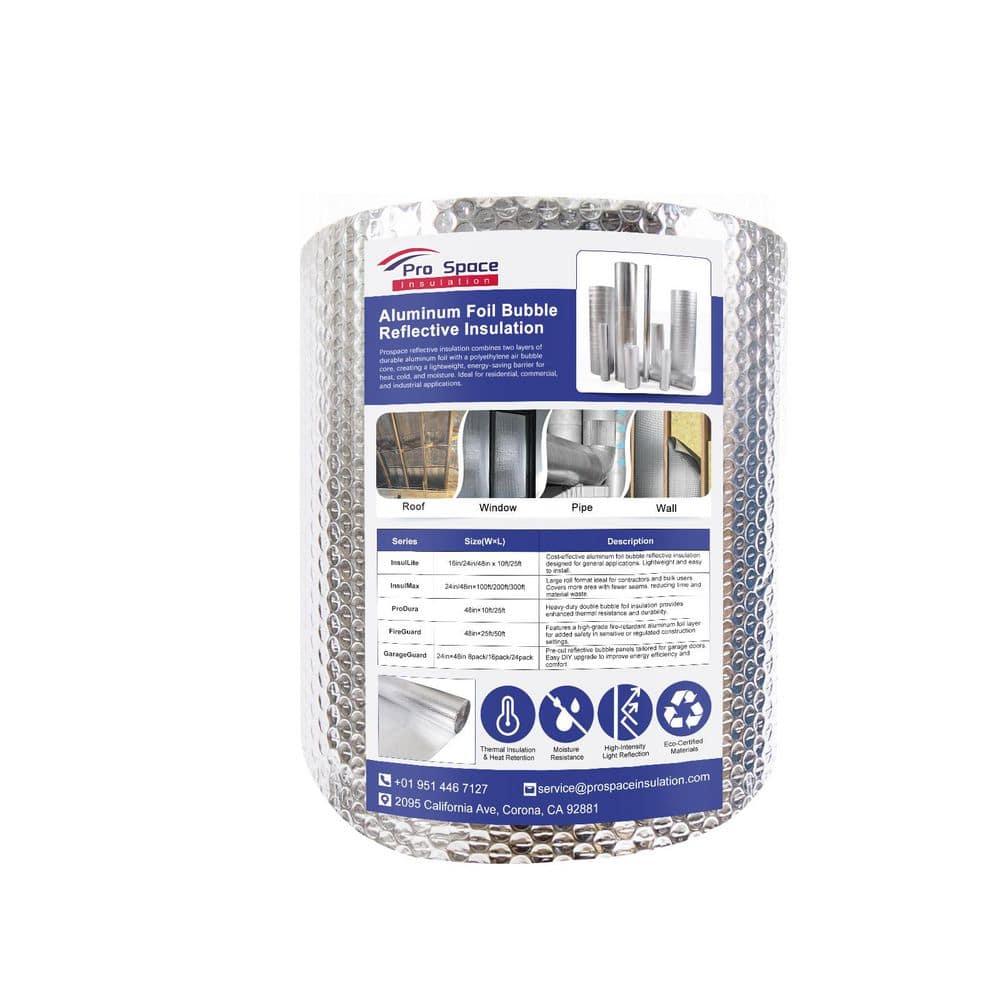 48 in. x 300 ft. Radiant Barrier Bubble Aluminum Foil Reflective Insulation price history on PriceWatchPro