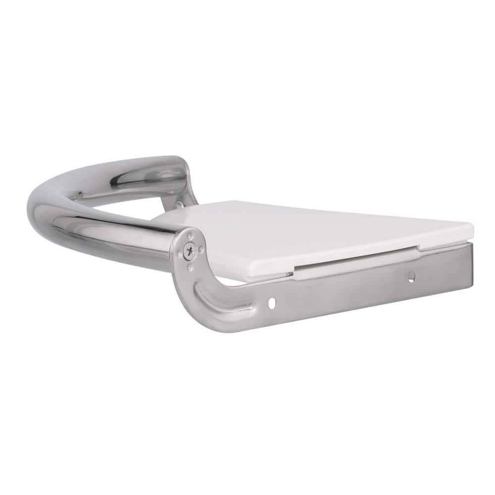 Delta Polished Chrome 8.5" Corner Shelf with Integrated Assist Bar