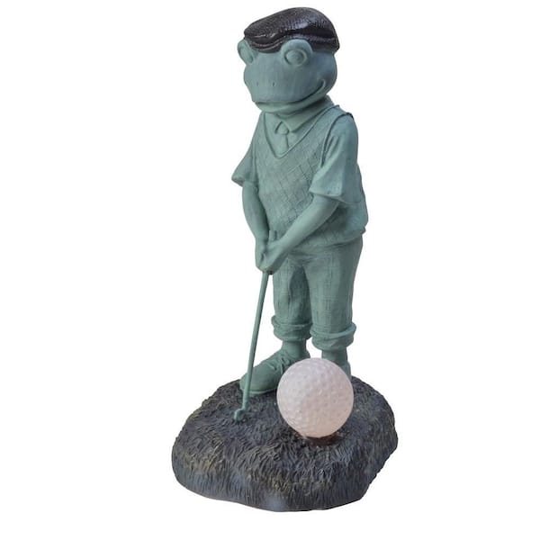 Moonrays Solar Powered White LED Golfer Frog Light