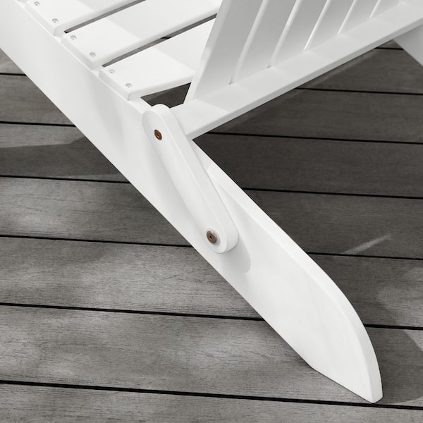 Hampton Bay White Folding Acacia Adirondack Chair FRN-802730-W