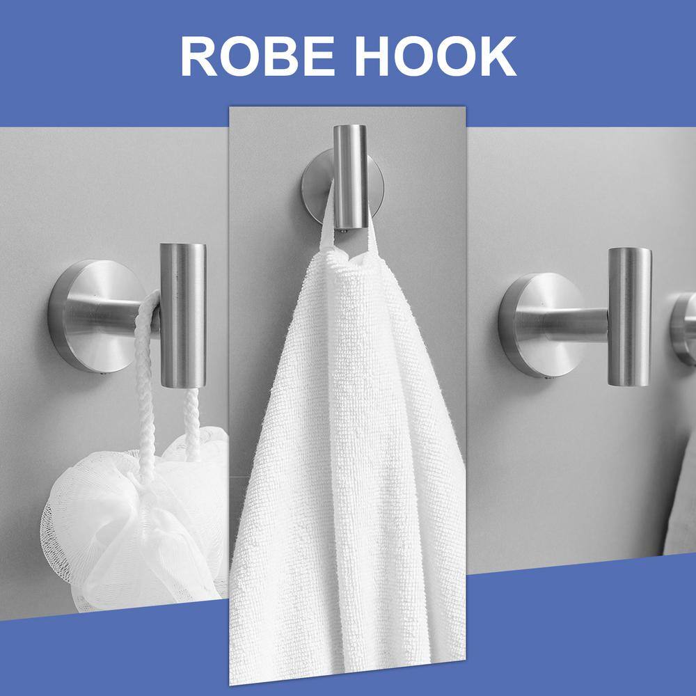 Brushed Nickel Stainless Steel 3-Piece Bathroom Hardware Set