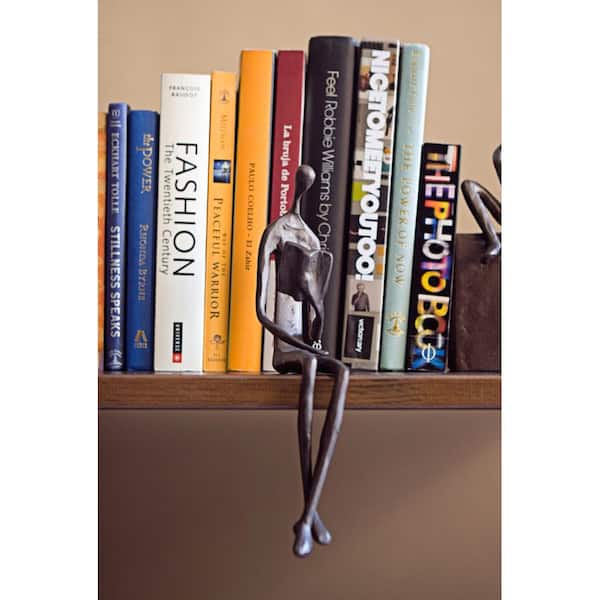 DANYA B Woman Reading Over Ledge Cast Figure Bronze Sculpture