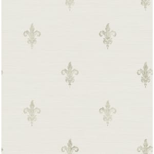 French Lily Grey Paper Non Pasted Strippable Wallpaper Roll (Cover 56.05 sq. ft.)