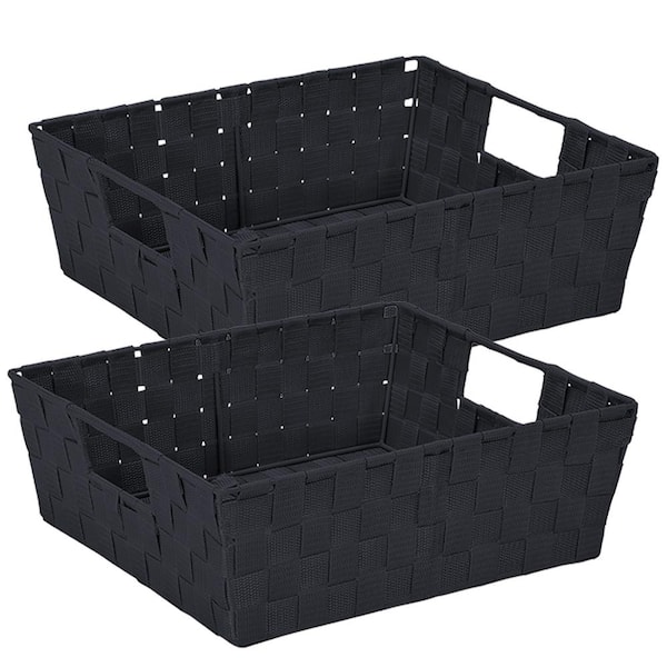 5 in. x 15 in. x 13 in. Black Plastic Closet Drawer Organizer