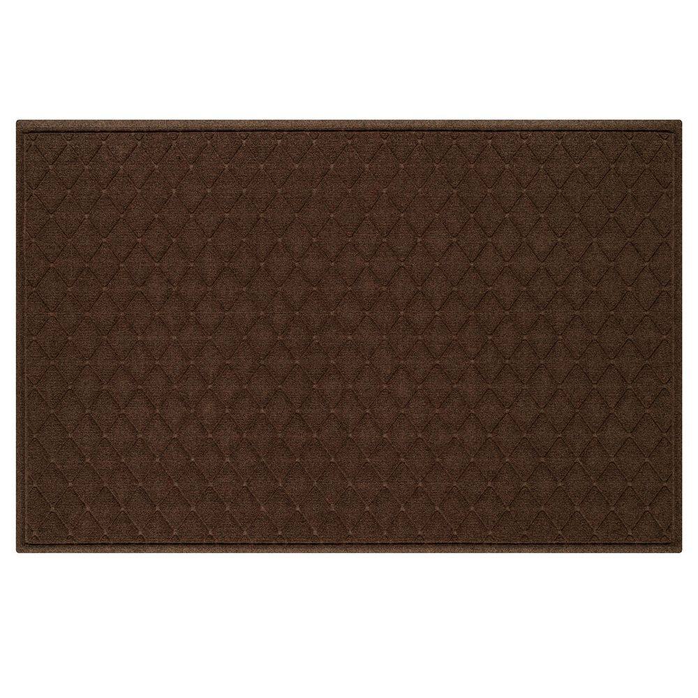 Waterhog Argyle Dark Brown 45 in. x 70 in. PET Polyester Indoor Outdoor Estate Mat price history on PriceWatchPro