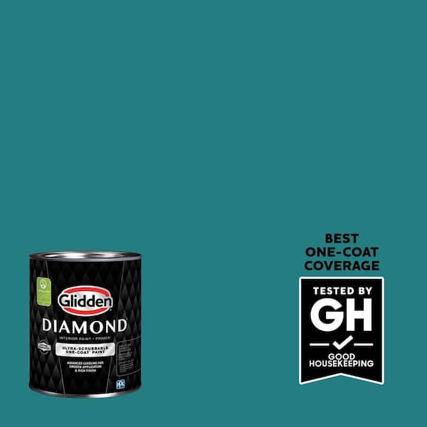 Glidden Diamond 1 qt. PPG1147-6 Jade Jewel Satin Interior Paint with Primer