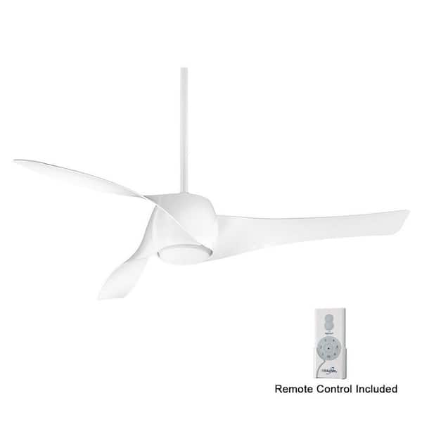 Artemis 58 in. Integrated LED Indoor White Ceiling Fan with Light and Remote Control