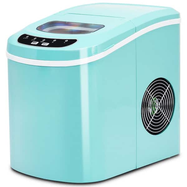 WELLFOR 26.5 lbs. Mini Portable Electric Ice Maker in Green
