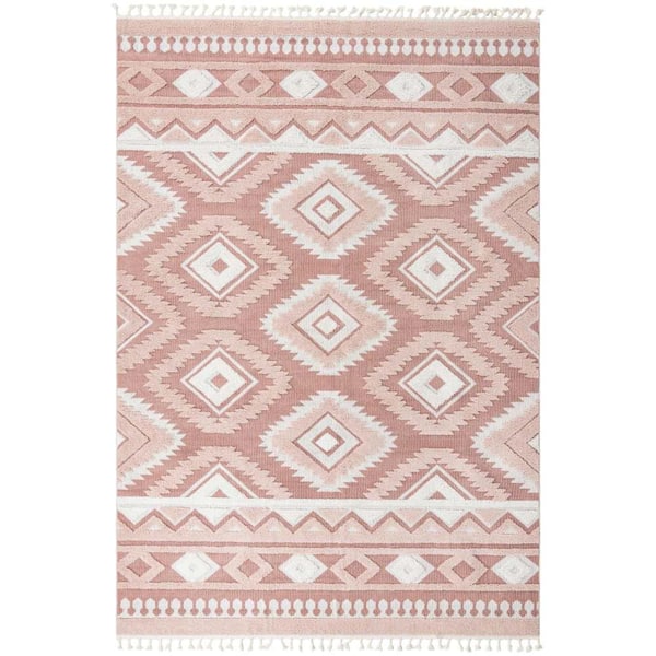 Unique Loom Boho Gigi Pink 10 ft. x 14 ft. 1 in. Area Rug