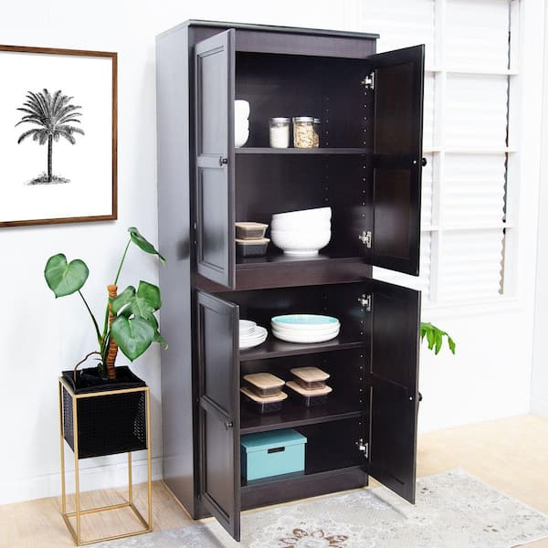 Concepts In Wood 72 in. Espresso Wood 5-shelf Standard Bookcase