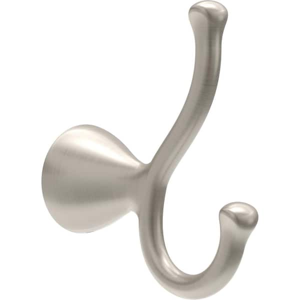 Delta Arvo Double Towel Hook Bath Hardware Accessory in Brushed Nickel  ARV35-DN - The Home Depot