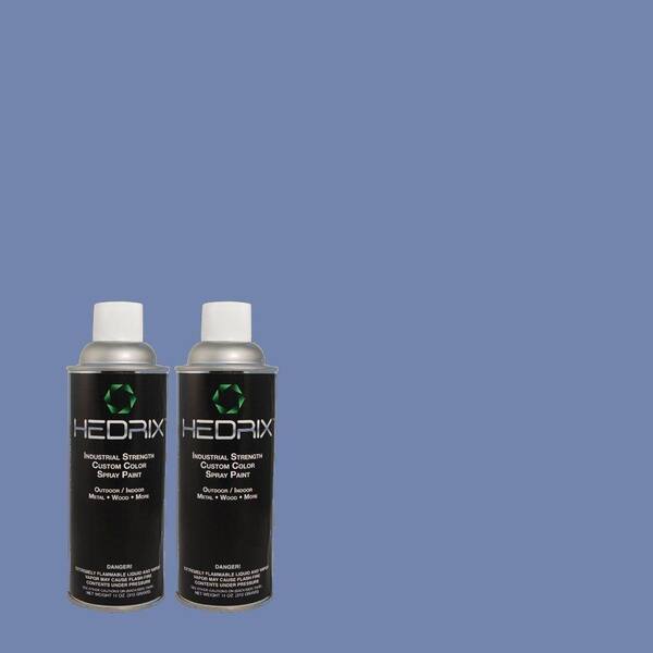 Hedrix 11 oz. Match of 1A36-5 Blue Opulence Low Lustre Custom Spray Paint (2-Pack)