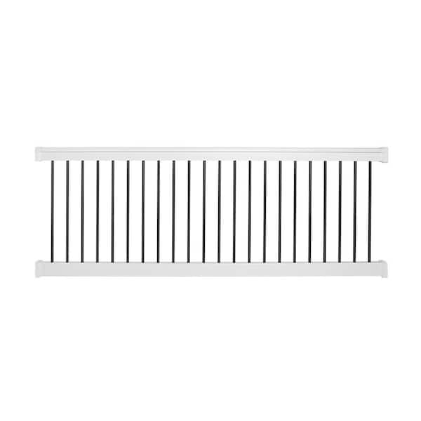 Weatherables Bellaire 3 Ft H X 8 Ft W White Vinyl Railing Kit Wwr Thdba36 S8 The Home Depot Weatherables Bellaire 3 Ft H X 8 Ft W White Vinyl Railing Kit Wwr Thdba36 S8 The Home Depot