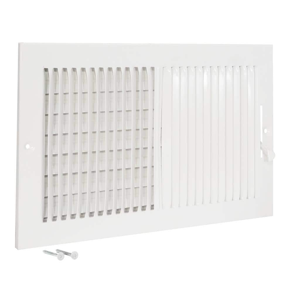 EZ-FLO 15.75" x 15.75" Rectangle White Sidewall Register