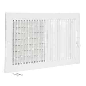 14 in. x 8 in. 2-Way Steel Wall/Ceiling Registered, White