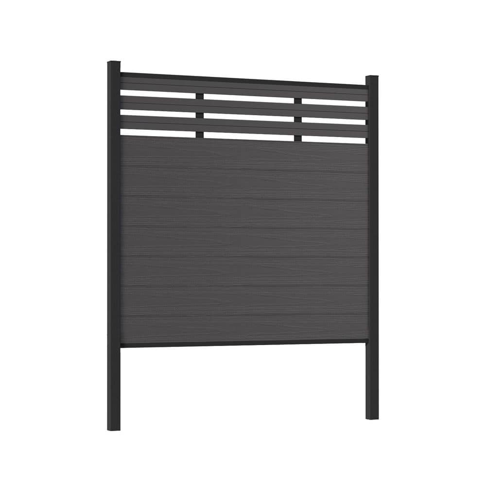 5.5 ft. H x 6 ft. W Silver Gray Composite Horizontal Fence Panel Kit with Two 7.5 ft. Aluminum Posts, Warp-Resistant price history on PriceWatchPro