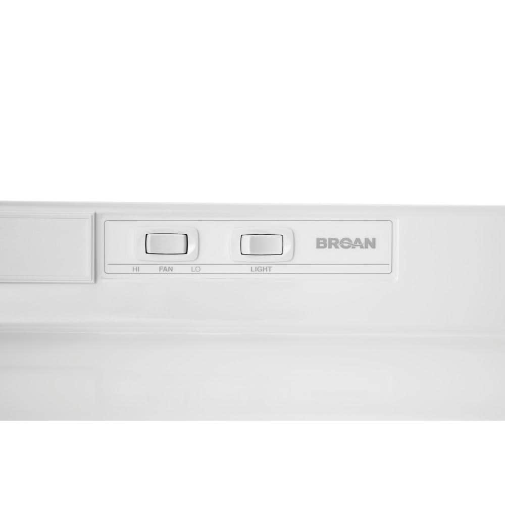 Broan 24" White Steel Convertible Under Cabinet Range Hood
