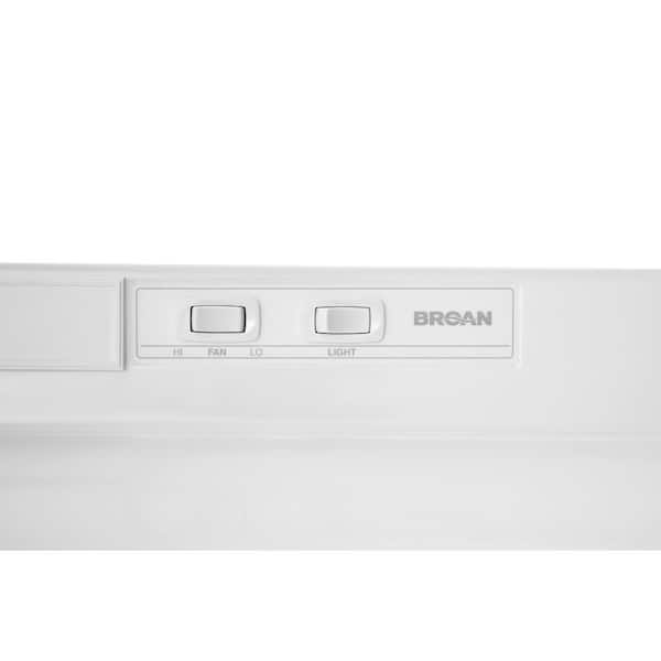 Broan-NuTone F40000 24 in. 230 Max Blower CFM Convertible Under-Cabinet  Range Hood with Light in White F402401 - The Home Depot