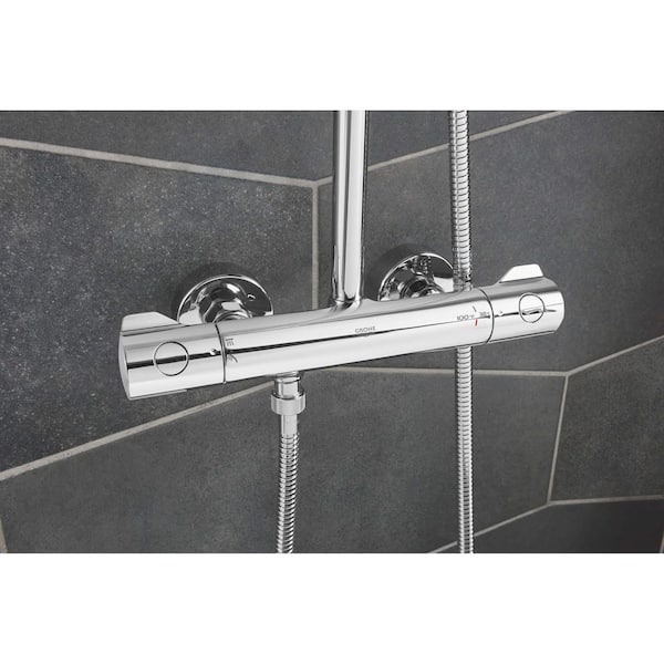 GROHE Bare Tempesta 40 in. Retrofit 1-Jet Shower System in