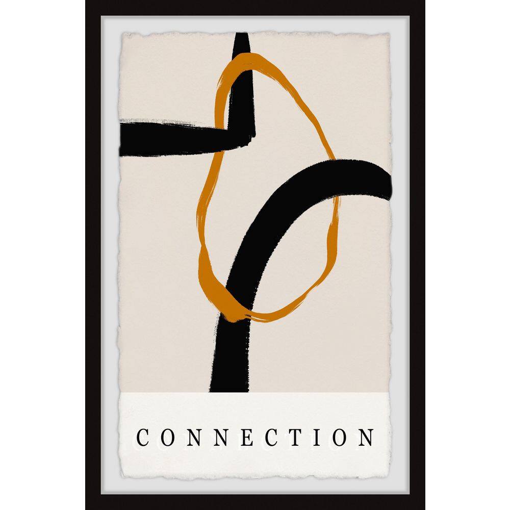 Golden Connection II by Marmont Hill Framed Abstract Art Print 24 in. H