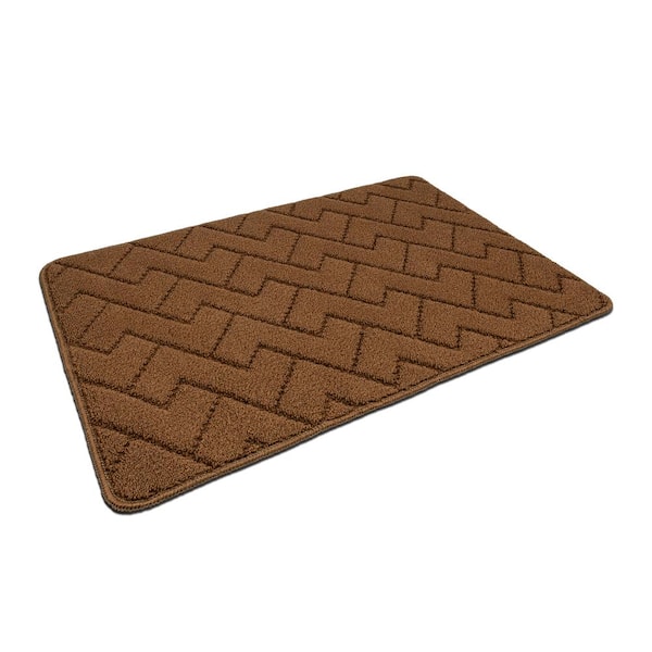36"x59" Brown Doormat – Machine Washable & Non-Slip Entryway Rug, Low Profile Dirt Trapper, Absorbent Floor Mat