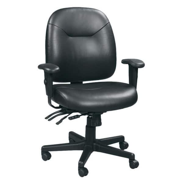 HomeRoots Zabrina Black Leather Chair
